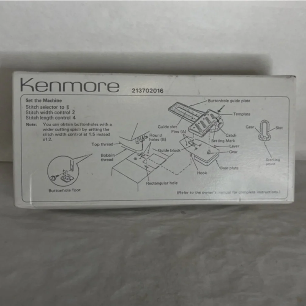 Kenmore 213702016 Button Holer Hole Maker Attachment for Sewing machine Sears